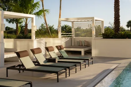 Poolside lounge chairs